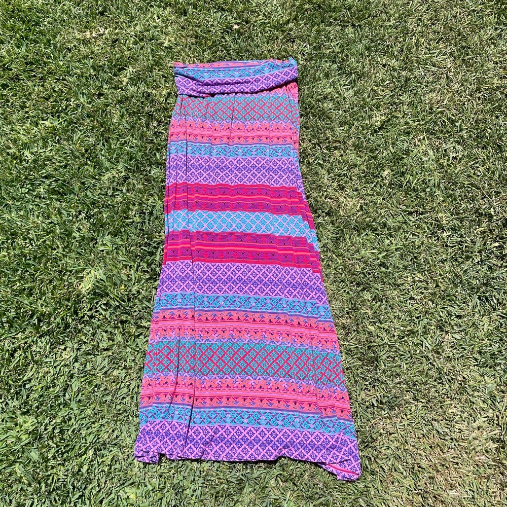 patterned maxi skirt/dress